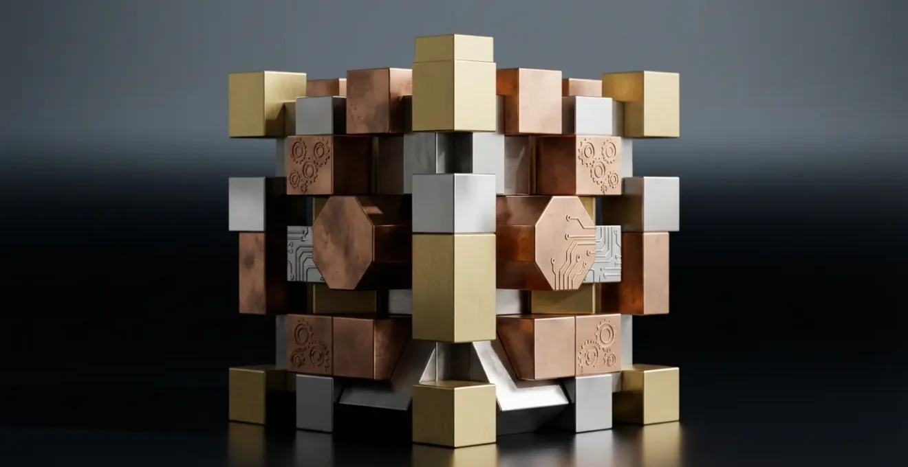 Modular business architecture represented through interconnected building blocks