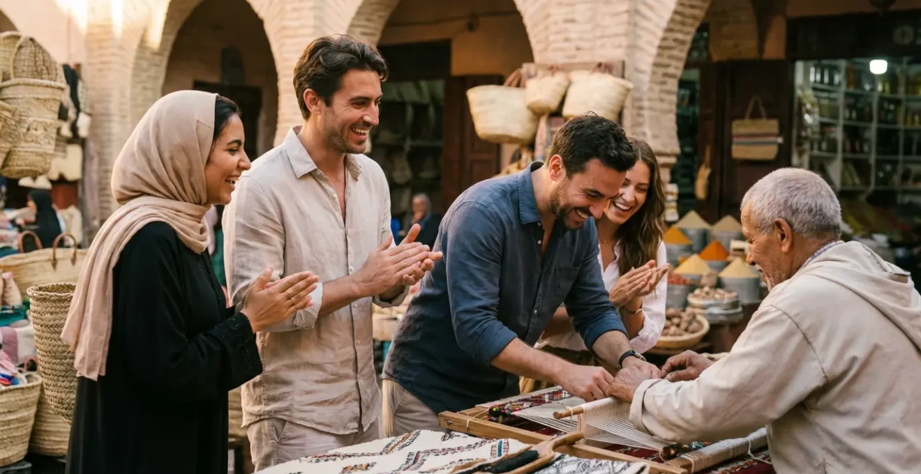 Global professionals engaged in cross-cultural collaboration developing soft skills through authentic immersion experiences