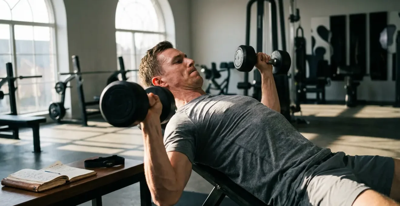 Athletic individual demonstrating muscle development through scientific training approach for hardgainers