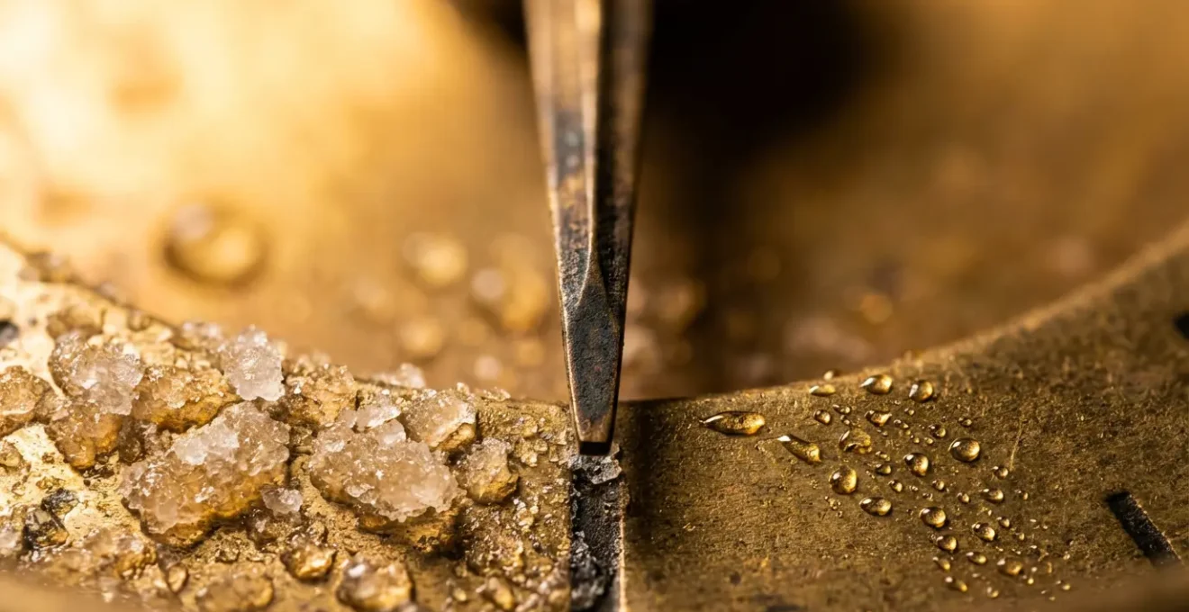 Artistic representation of energy systems as a vintage car fuel gauge transitioning from glycogen to fat